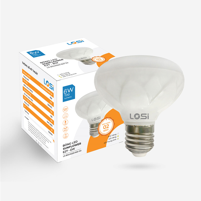 bong-led-bulb-sunflower-8w-e27-220v-mot-mau-p277 Bóng đèn LED đèn học Sunflower 6W Sunlike